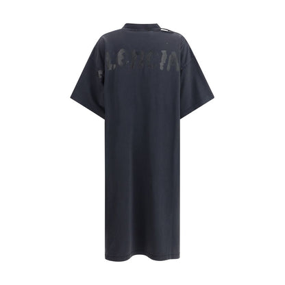 Balenciaga - Black Oversized Midi T-Shirt Dress