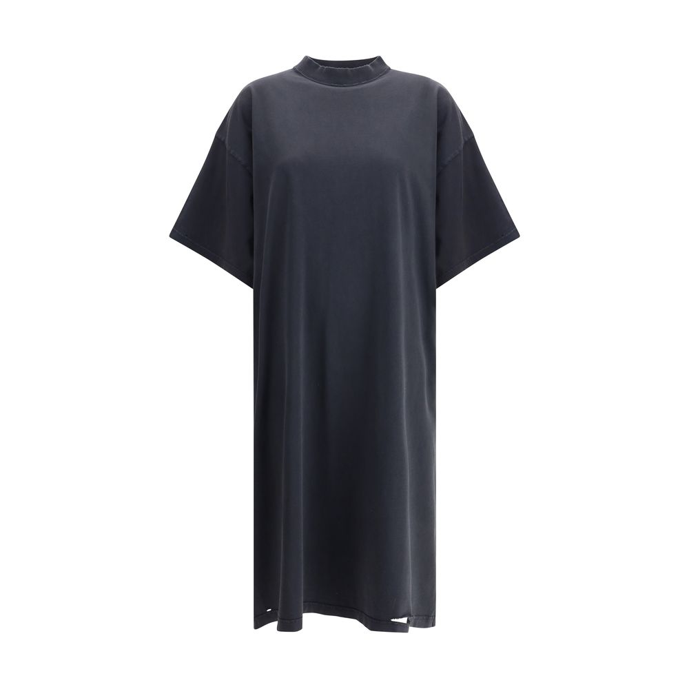 Balenciaga - Black Oversized Midi T-Shirt Dress