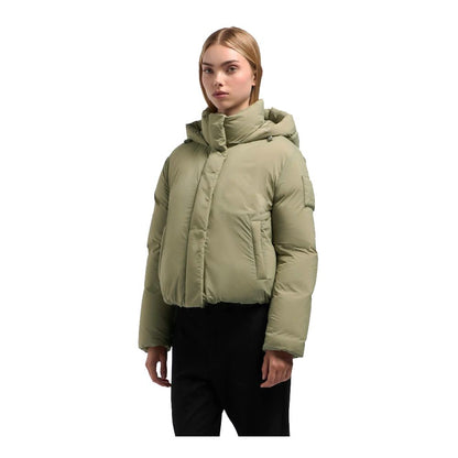 Moose Knuckles Women's Green Padded Jacket with Hood