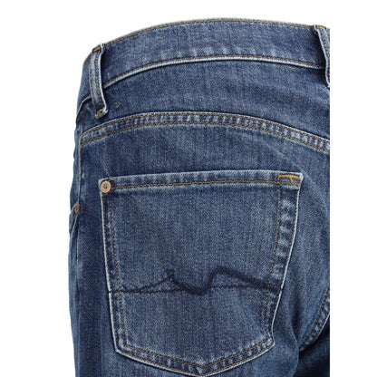 7FOR Brett Guideline Jeans - Mid Blue Boot-Cut
