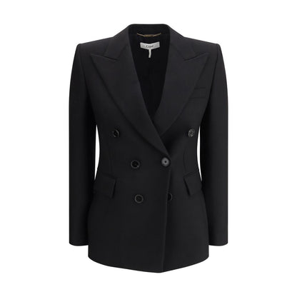 Chloé Black Double-Breasted Blazer in Wool