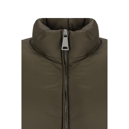 Khrisjoy - Women's Green Cropped Zipped Down Jacket