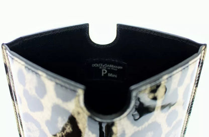  - Dolce & Gabbana White Leopard Pattern Leather eBook Cover Tablet Case