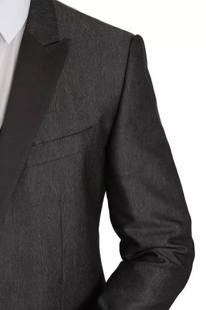 Dolce & Gabbana Gray MARTINI 2 Piece Slim Fit Vest Coat Blazer