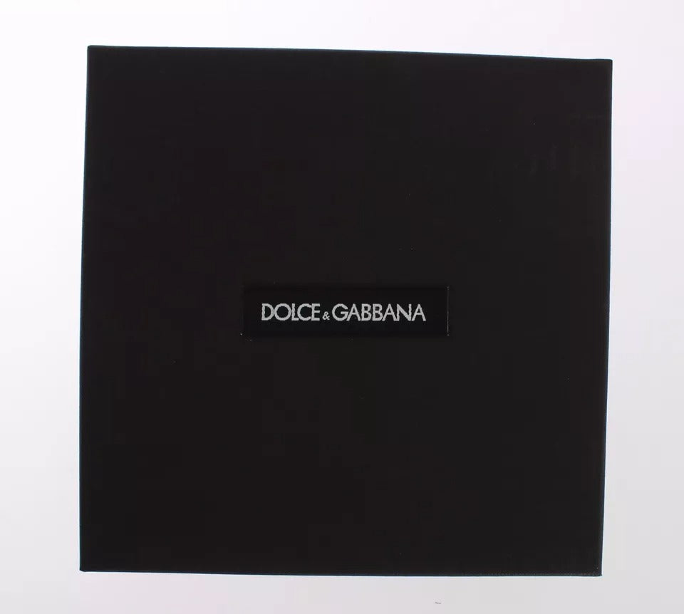 Dolce & Gabbana Red & Yellow Raffia Leather Keyring – SICILY Clasp Keychain – Authentic