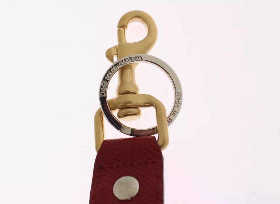 Dolce & Gabbana Multicolour Raffia & Leather Keychain – Made in Italy
