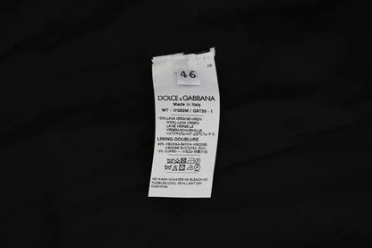 Dolce & Gabbana Staff Black Wool Logo Slim Fit Waistcoat Vest – Made in Italy