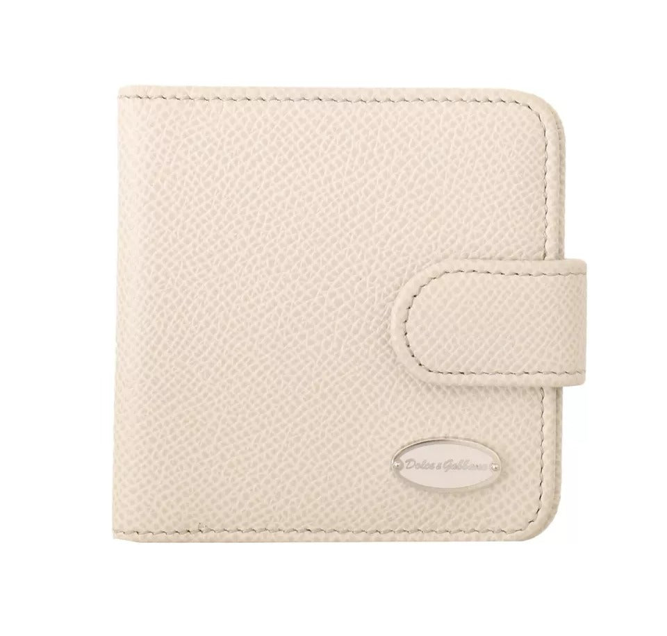 Dolce & Gabbana White Dauphine Leather Condom Case Holder Wallet – Made in Italy