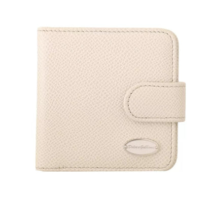 Dolce & Gabbana White Dauphine Leather Condom Case Holder Wallet – Made in Italy
