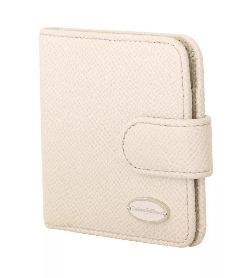 Dolce & Gabbana White Dauphine Leather Condom Case Holder Wallet – Made in Italy