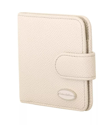 Dolce & Gabbana White Dauphine Leather Condom Case Holder Wallet – Made in Italy