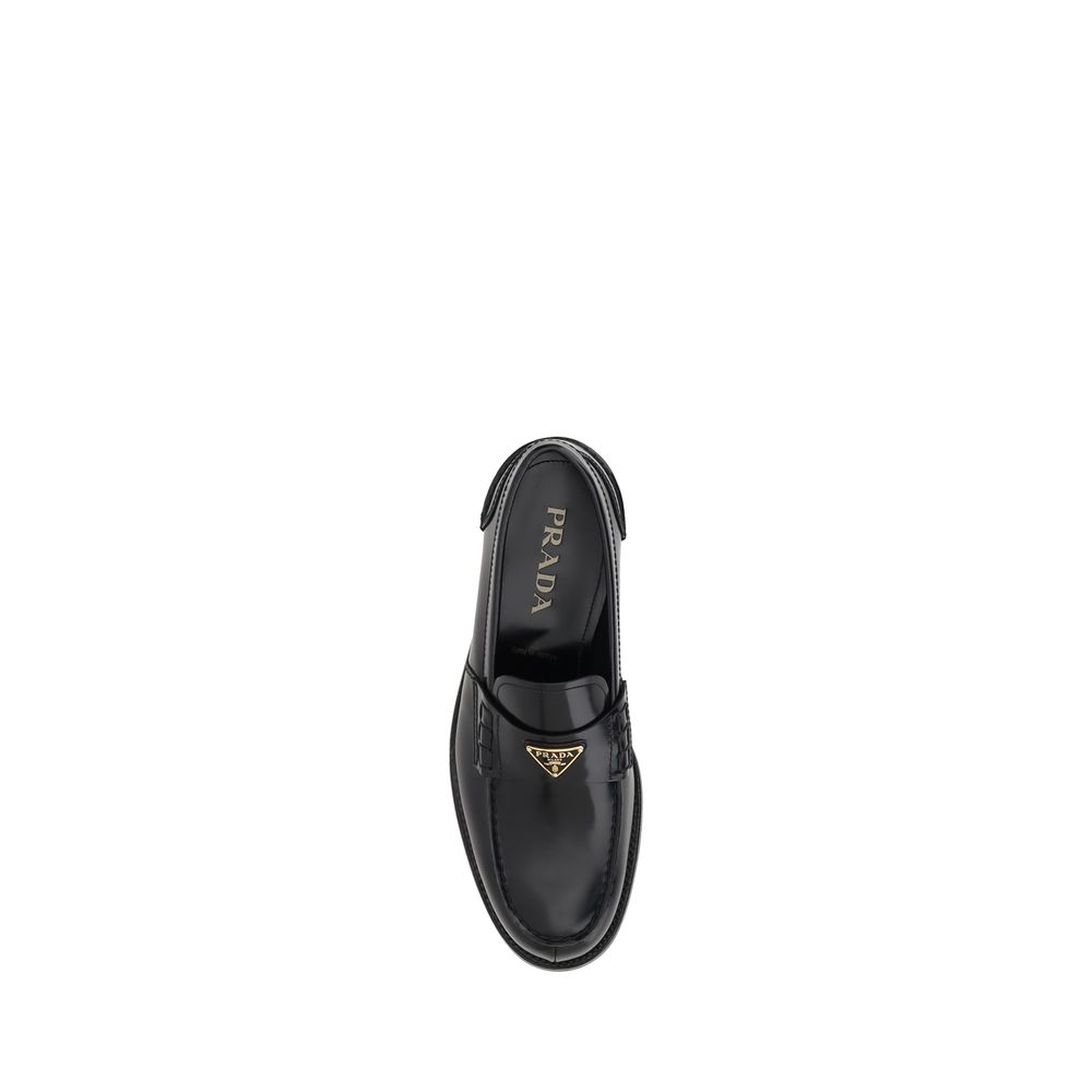 Prada Triangular Plaque Loafers: Timeless Elegance Redefined