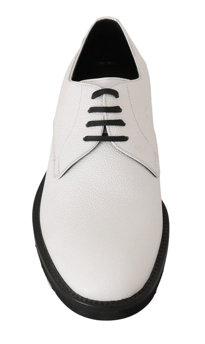  - Elegant White Formal Leather Shoes