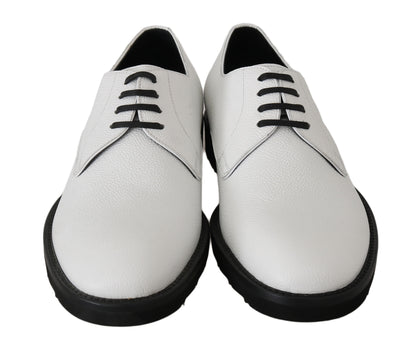  - Elegant White Formal Leather Shoes