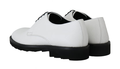  - Elegant White Formal Leather Shoes