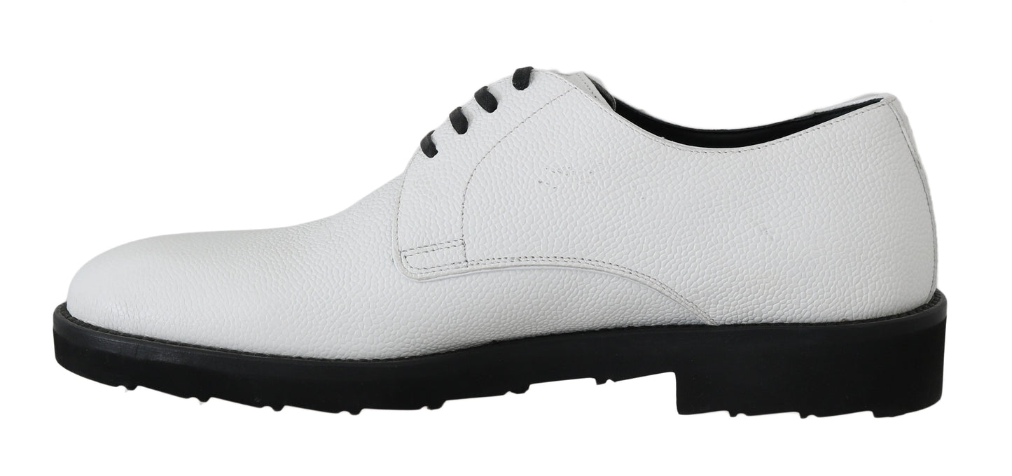  - Elegant White Formal Leather Shoes