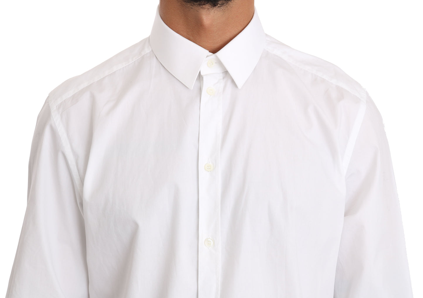  - Elegant Slim Fit Dress Shirt in Pure White