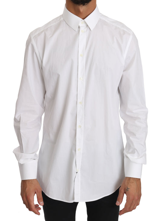  - Elegant Slim Fit Dress Shirt in Pure White