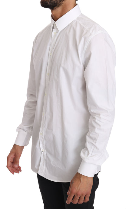  - Elegant Slim Fit Dress Shirt in Pure White