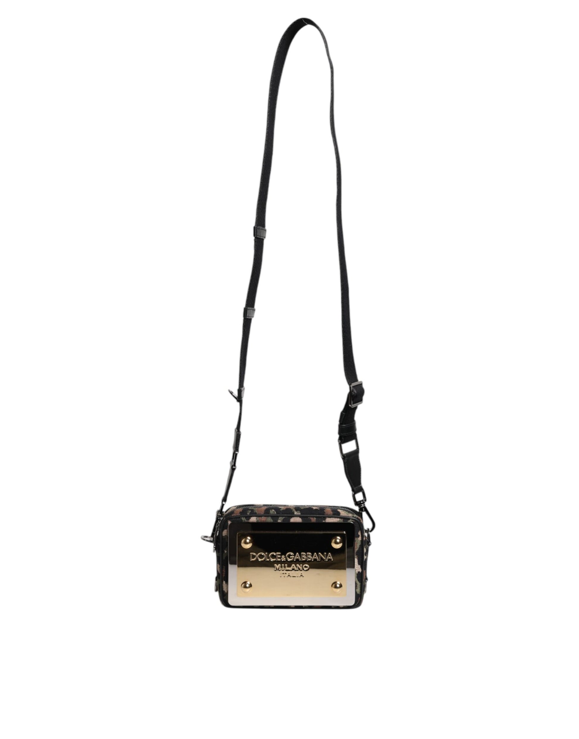 Dolce & Gabbana Multicolour Leopard Jacquard DG Logo Crossbody Bag