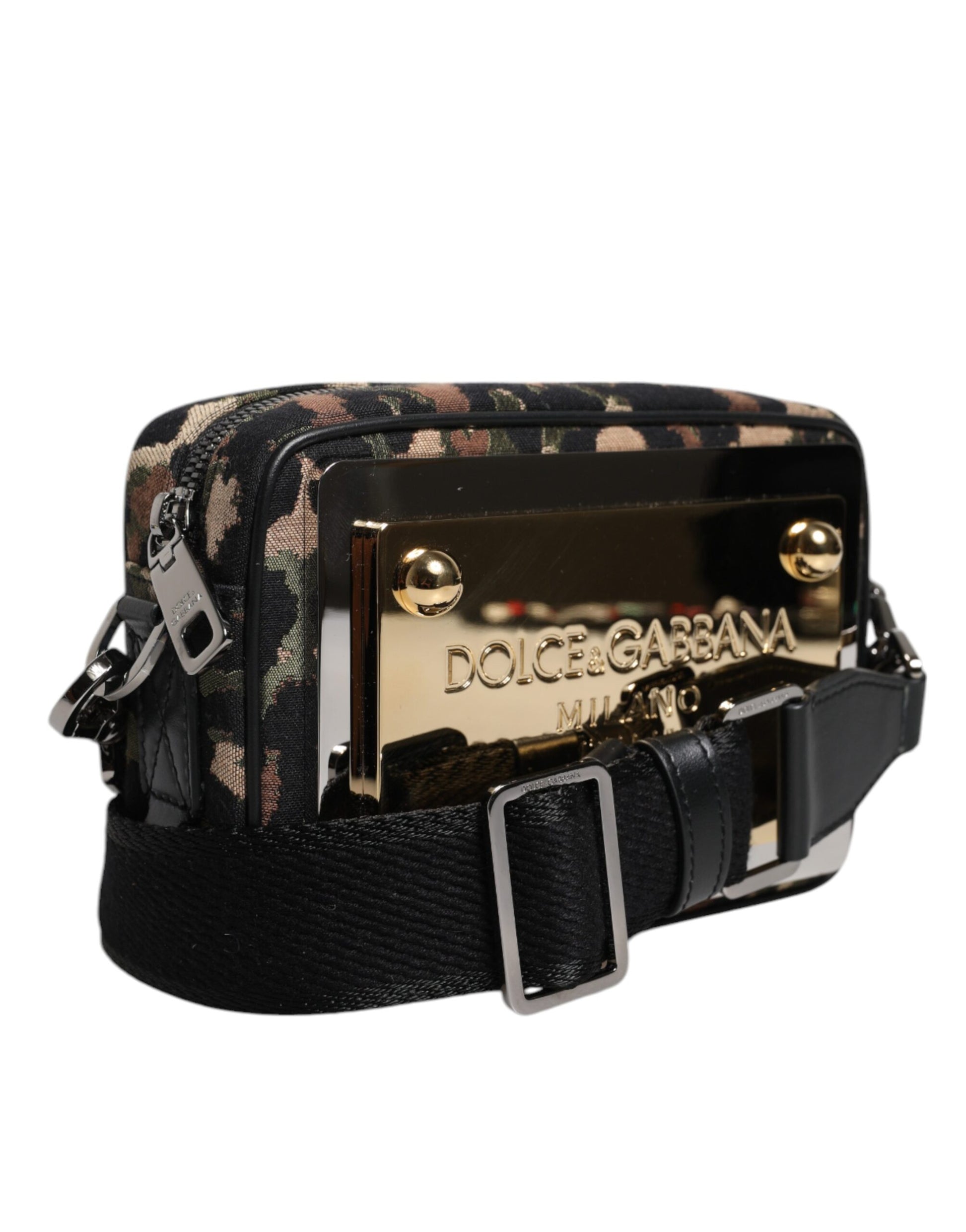 Dolce & Gabbana Multicolour Leopard Jacquard DG Logo Crossbody Bag