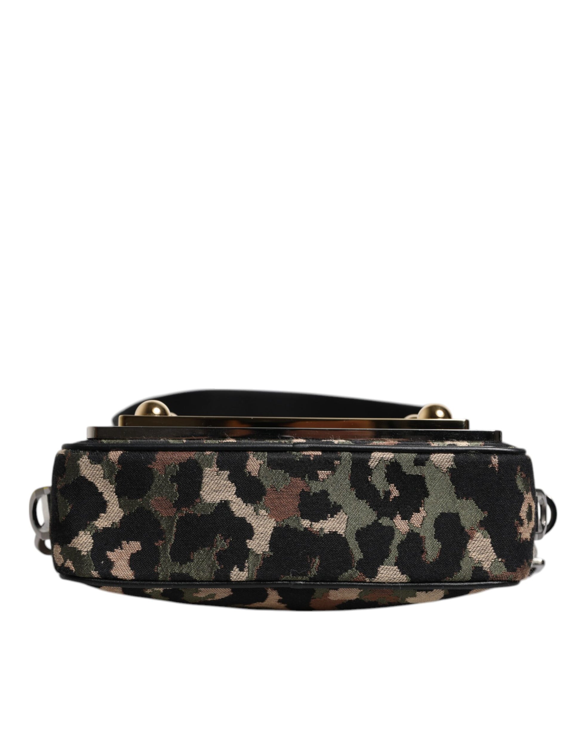 Dolce & Gabbana Multicolour Leopard Jacquard DG Logo Crossbody Bag