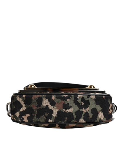  - Dolce & Gabbana Multicolour Leopard Jacquard DG Logo Crossbody Bag