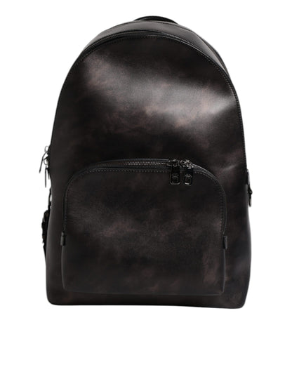 Dolce & Gabbana Men's Bronze Leather School Travel Backpack Bag