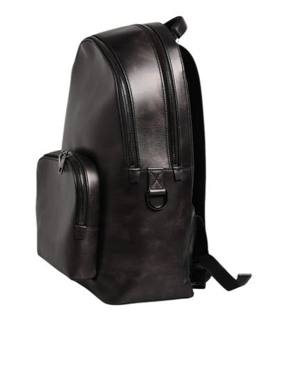 Dolce & Gabbana Men's Bronze Leather School Travel Backpack Bag