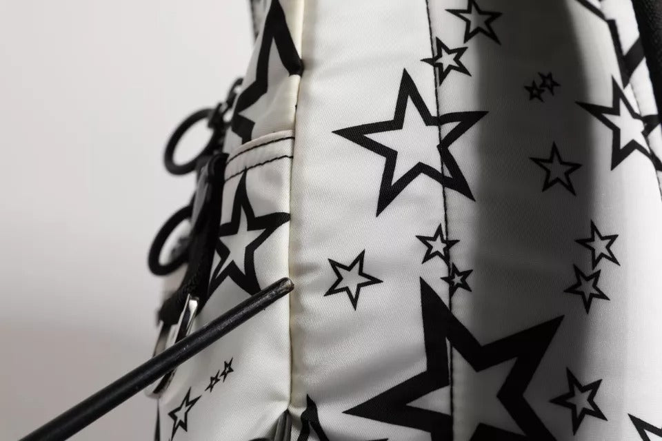 Dolce & Gabbana White DG Stars Print Millennials Backpack