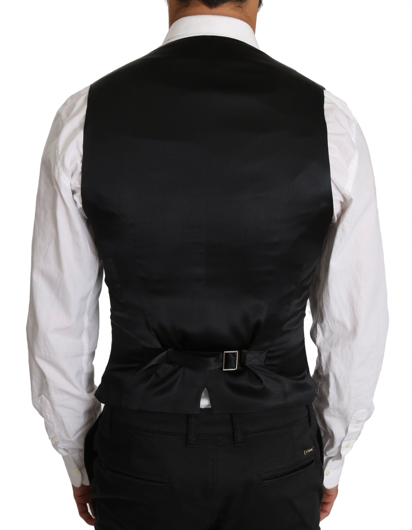  - Sleek Double Breasted Slim Fit Wool Vest