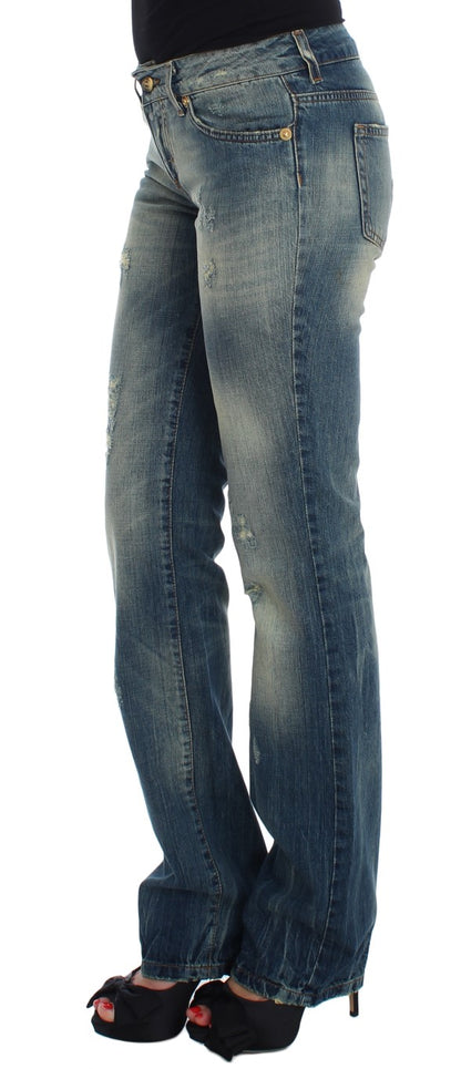  - Sleek Flair Leg Low Waist Denim