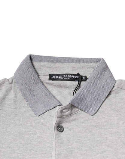 Dolce & Gabbana Gray Collared Short Sleeve Men Polo T-shirt