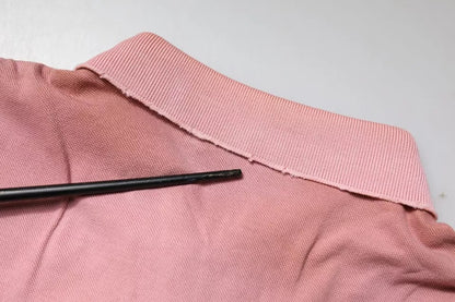 Dolce & Gabbana Pink Crown Collared Short Sleeve Polo T-shirt