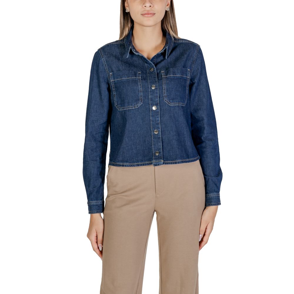 Street One Blue Denim Shirt Blouse