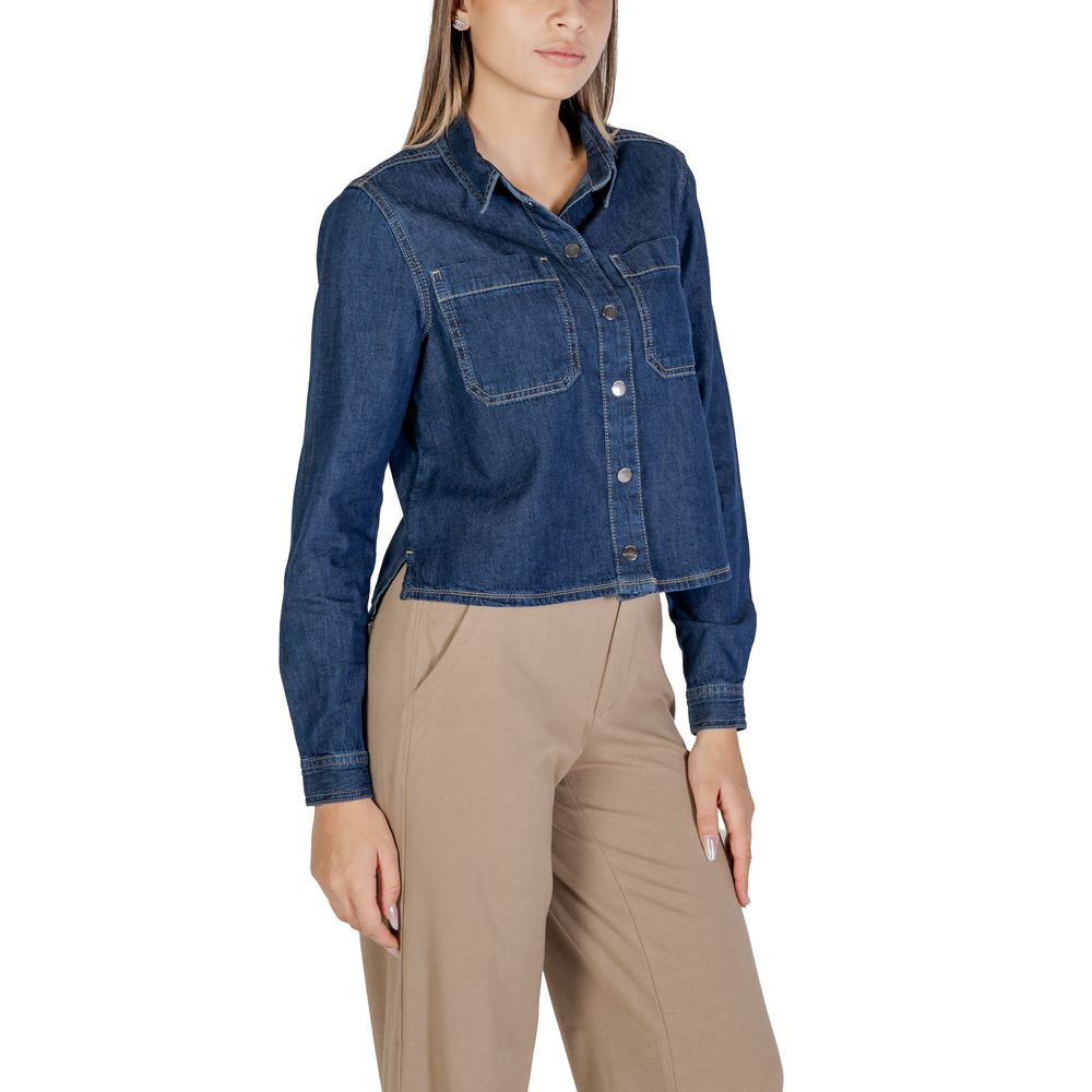 Street One Blue Denim Shirt Blouse