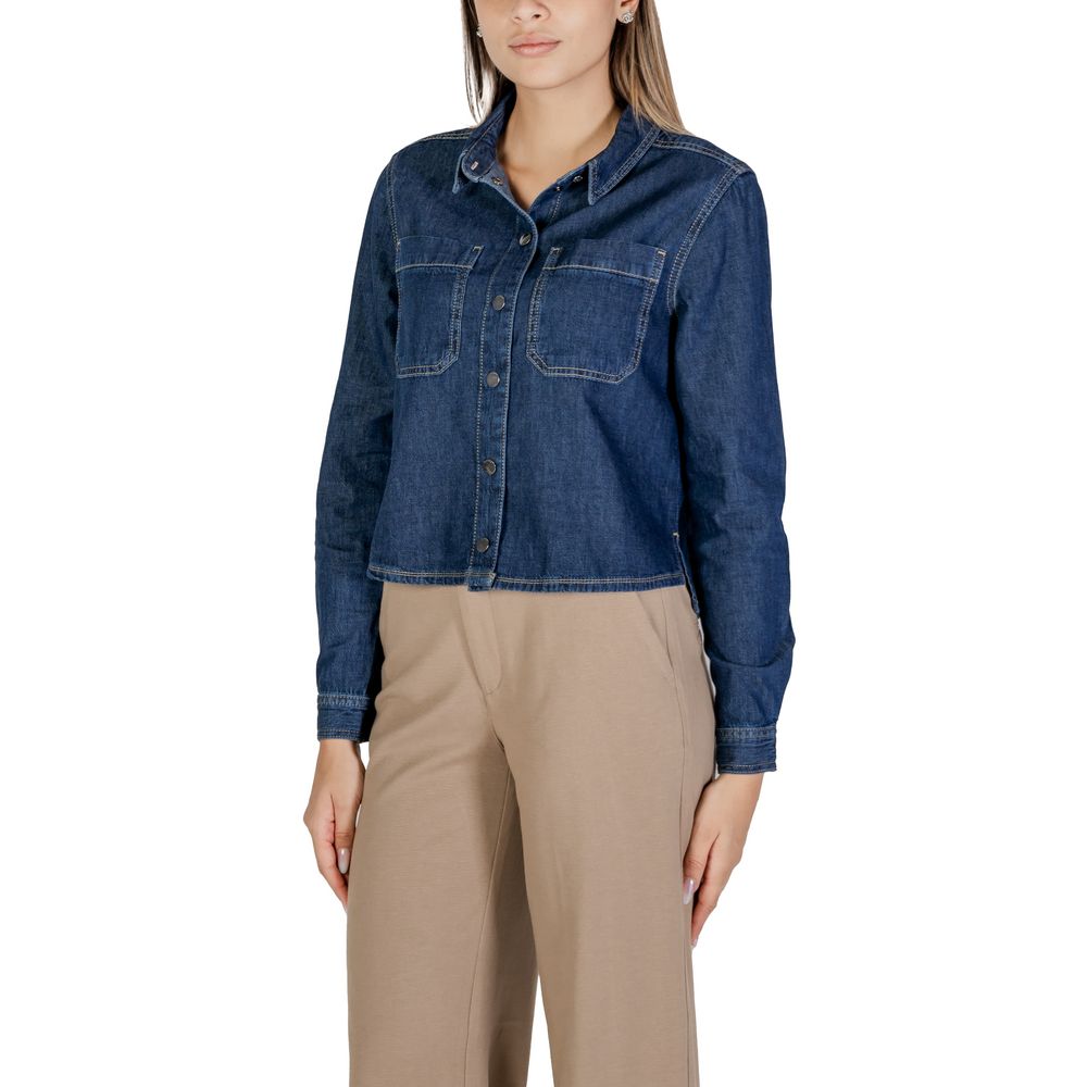 Street One Blue Denim Shirt Blouse