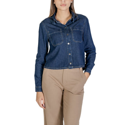 Street One Blue Denim Shirt Blouse
