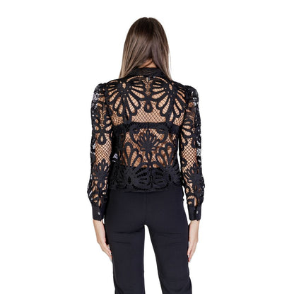 Morgan De Toi Black Lacey Blouse