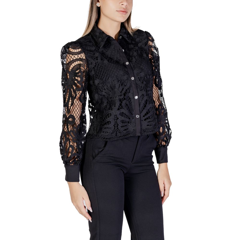 Morgan De Toi Black Lacey Blouse