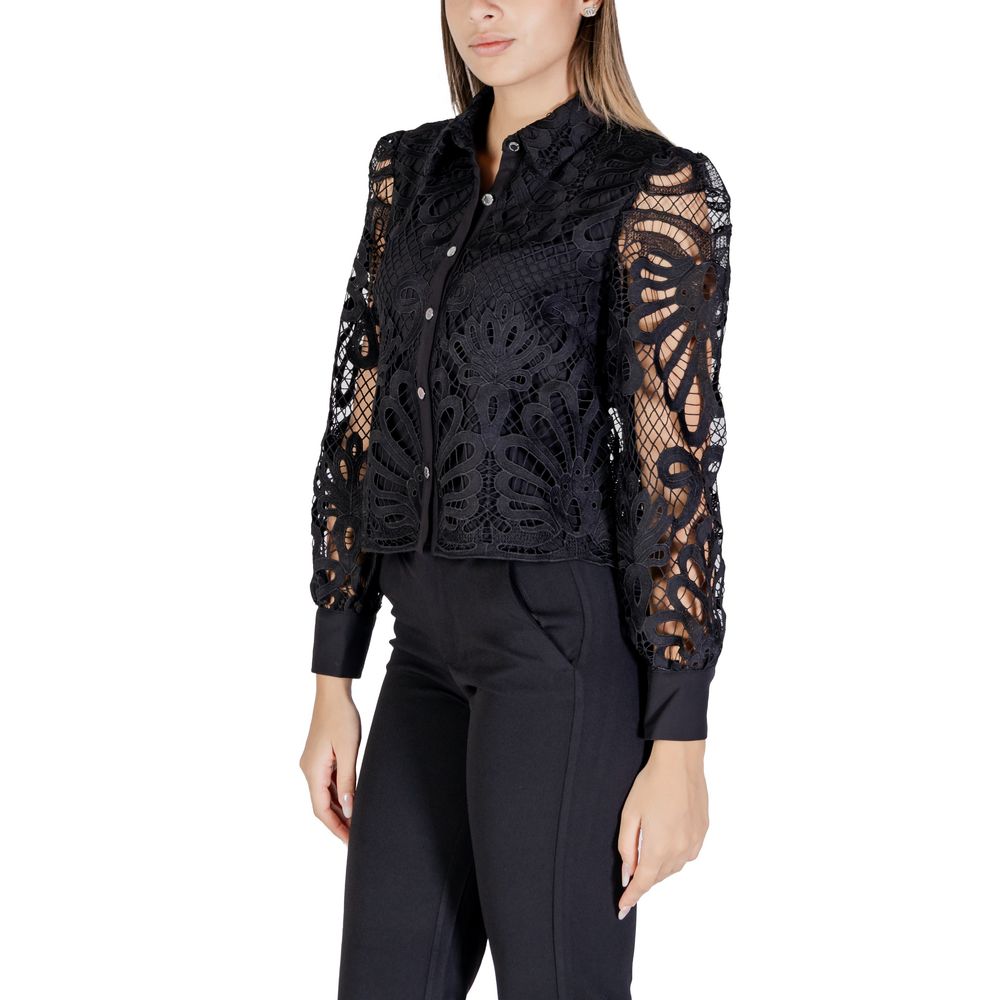 Morgan De Toi Black Lacey Blouse