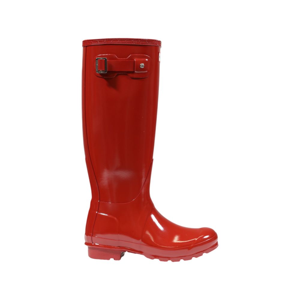 Hunter Women's Military Red Original Tall Gloss Wellington Boots