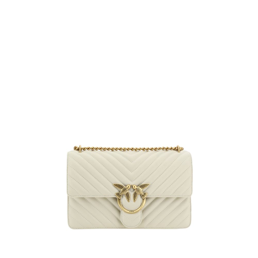 PINKO Love One Classic Leather Shoulder Bag