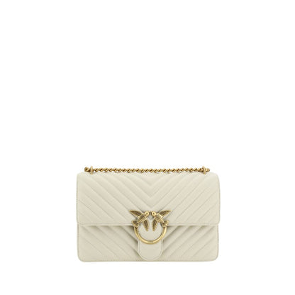 PINKO Love One Classic Leather Shoulder Bag