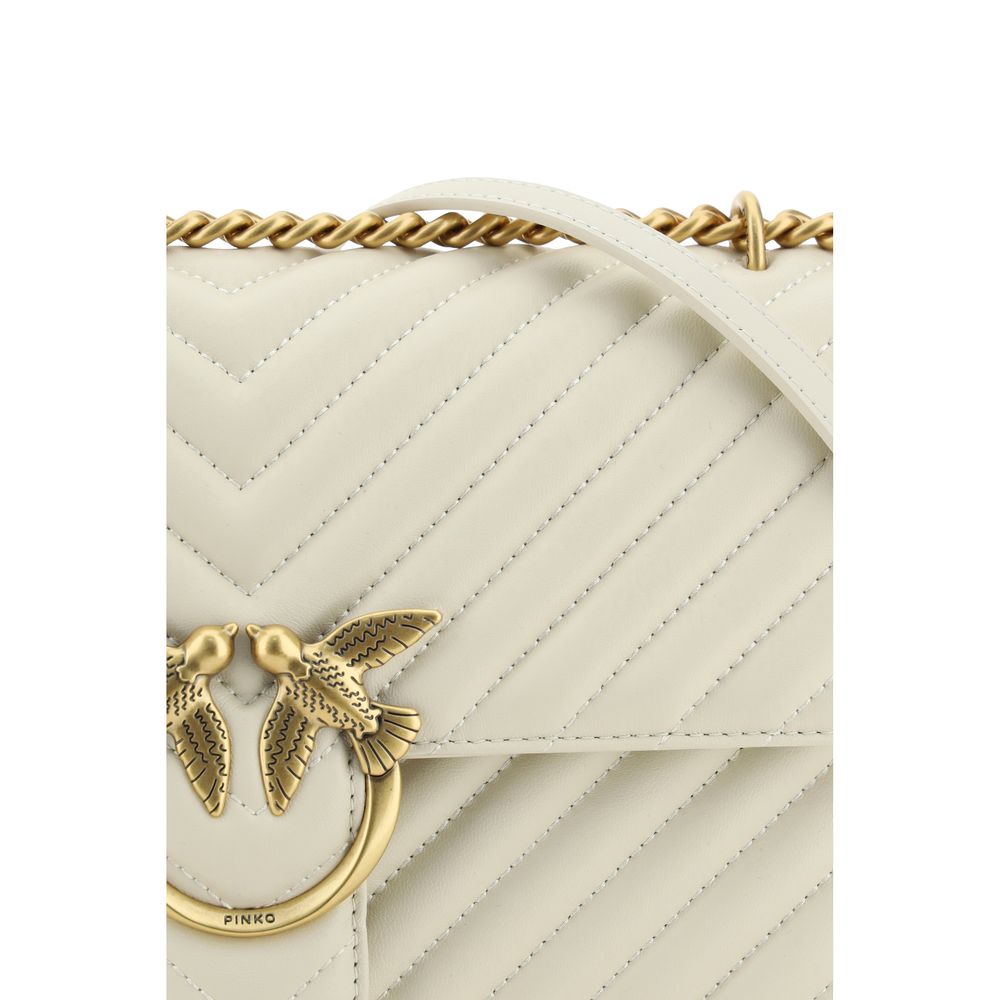PINKO Love One Classic Leather Shoulder Bag