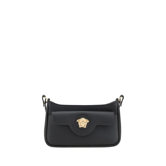 Versace Black Leather Mini Medusa Shoulder Bag