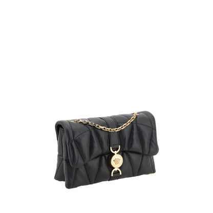 Versace Black Leather Kleio Shoulder Bag