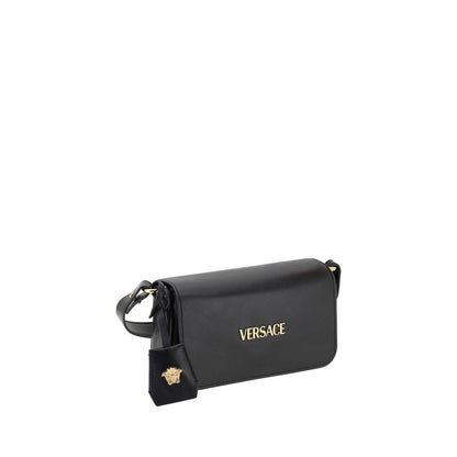 Versace Black Leather Shoulder Bag