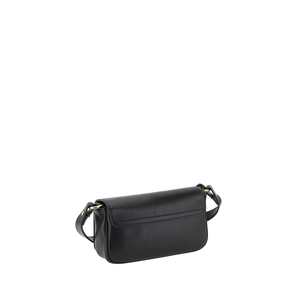 Versace Black Leather Shoulder Bag