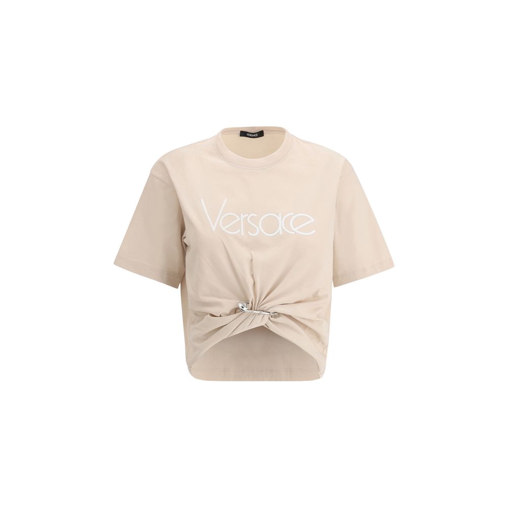 Versace Safety Pin Cropped T-Shirt